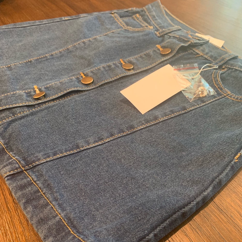 NWT Pink Lily Boutique Denim Skirt - Picture 5 of 7